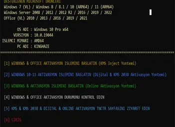 Kms Aktivasyon Windows + Office İndir – Tüm Ürünler